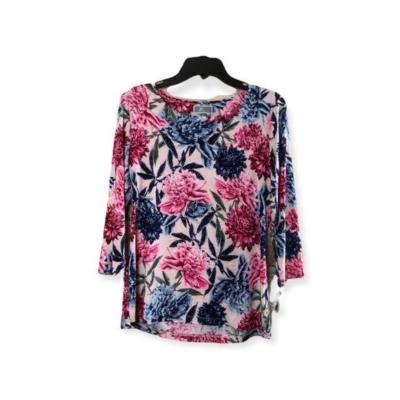 JM Collections Midday Bloom Top Sz S NWT - Picture 2 of 5